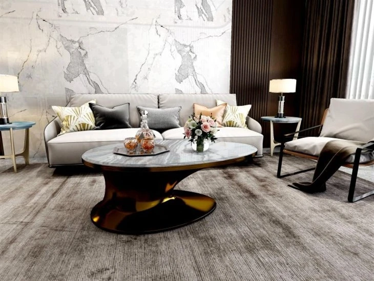 Van Gogh White Lais Marble coffee table
